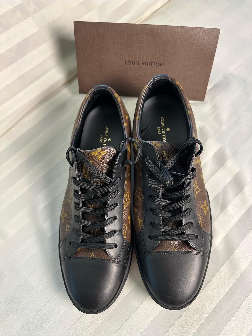 Louis Vuitton Match-Up Men’s Monogram Leather Sneakers Size 7.5